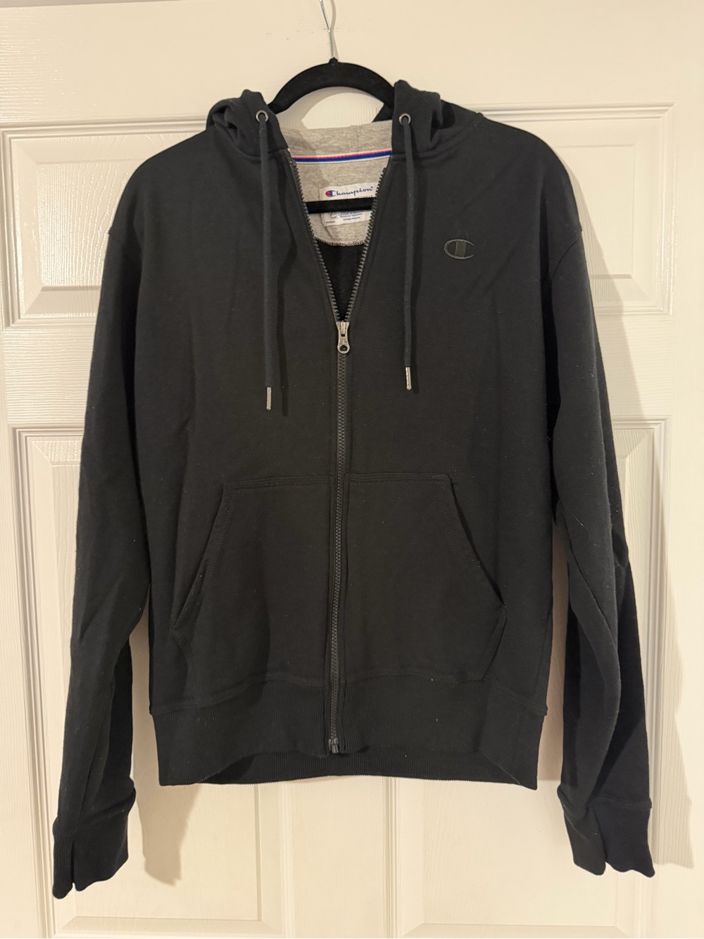 Champion Men's Small Black Full-Zip Hoodie